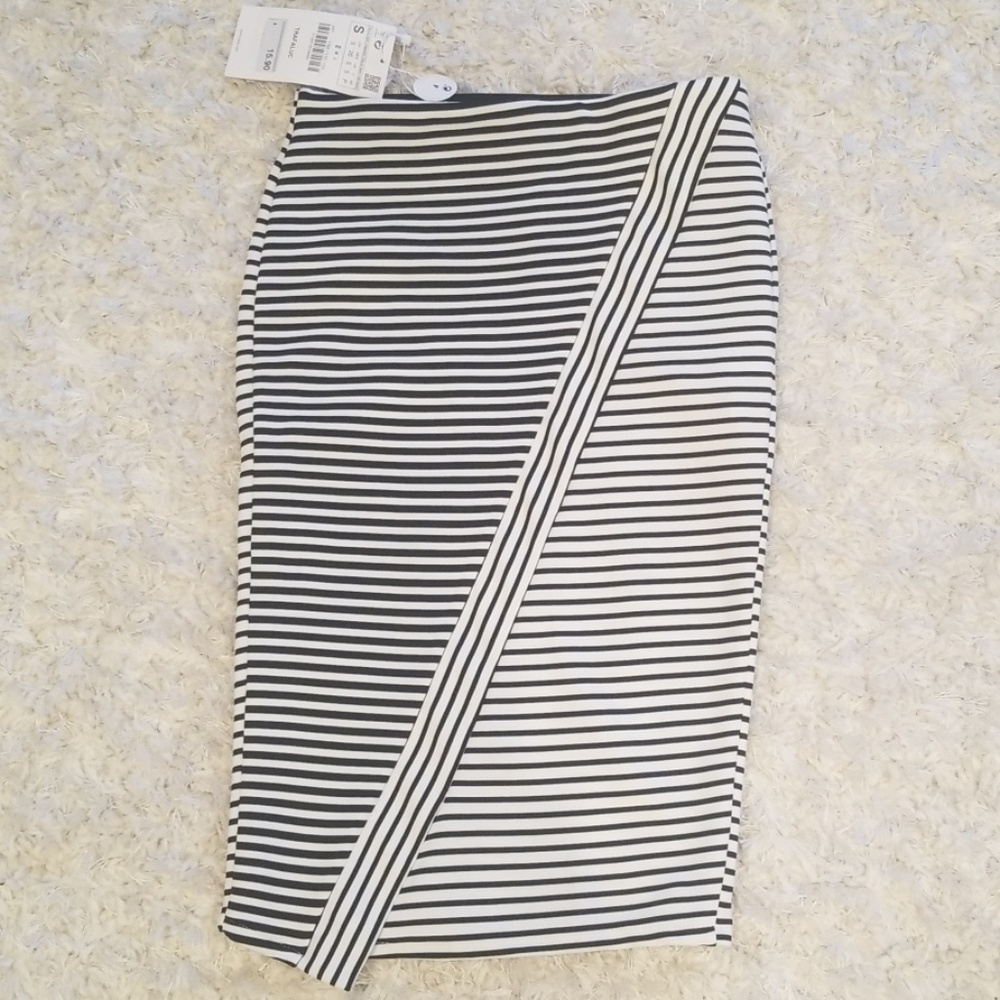 ZARA Striped Pencil Skirt
